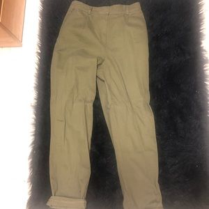 Dark Green Dad Jeans